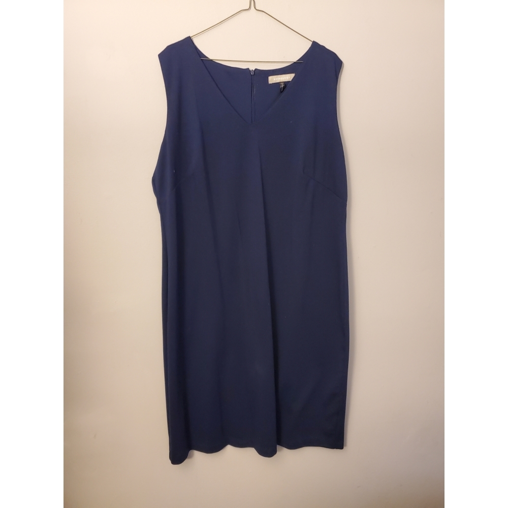 Navy sleeveless shift dress